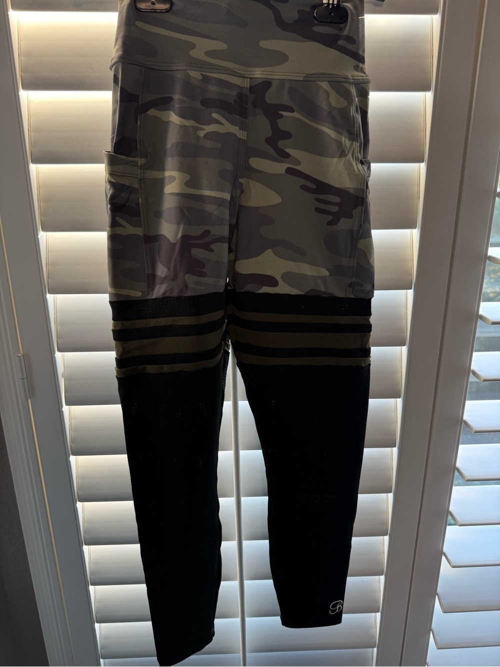 Bombshell Sportswear Camo and Black Leggings